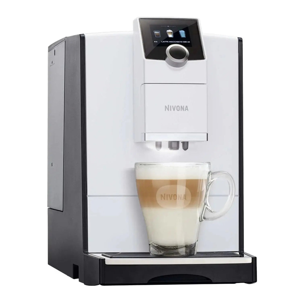 Nivona NICR 796 Luxus Kaffeevollautomat mit OneTouch Milchsystem, Chrom-Weiß