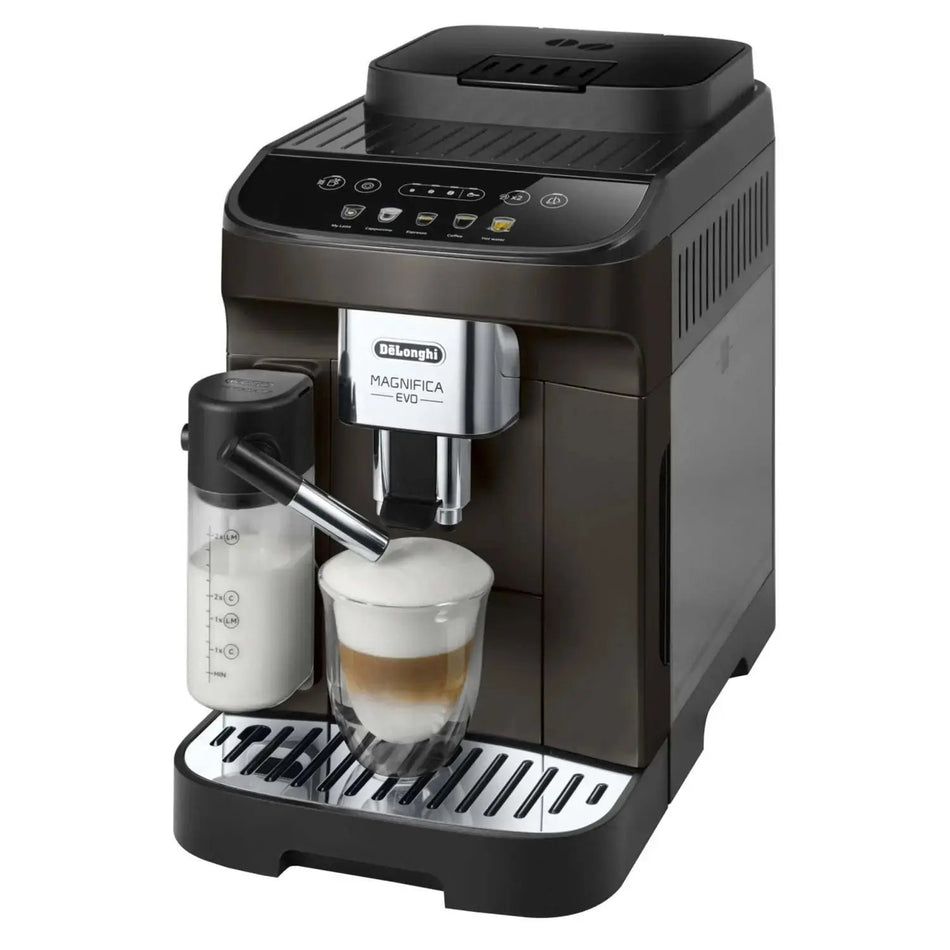De'Longhi Magnifica EVO Milk Kaffeevollautomat ECAM293.61.BW Braun – Perfekter Espresso, Cappuccino auf Knopfdruck