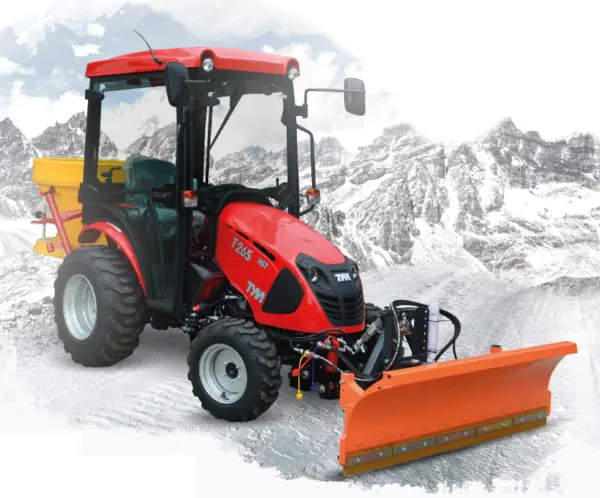 Tym Allrad-Kompakttraktor T265 HST mit Winterpaket Kabine, Schneeschild + Streuer