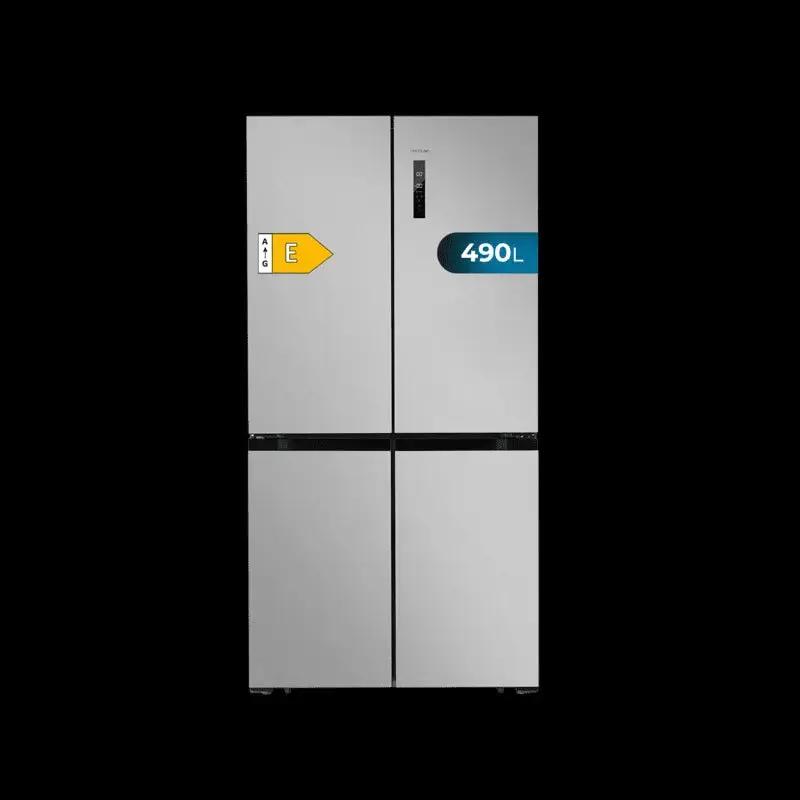 Cecotec Bolero CoolMarket 4D Side-by-Side Kühlschrank – 490L, Inox, No Frost, E-Klasse